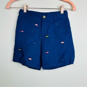 Janie and Jack Vibrant Fish Blue Shorts size 6